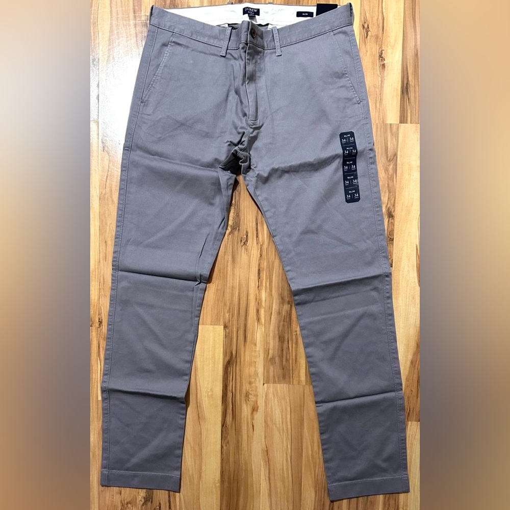 NWT J.CREW Men’s Slim 34x34 color gray